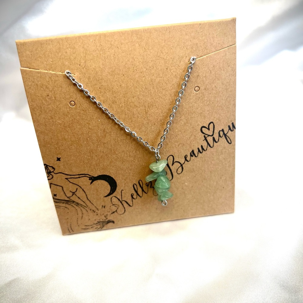 Green Aventurine Sterling Silver Necklace